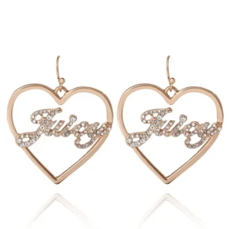 Kolczyki Juicy Script Crystal Heart Drop