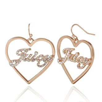 Kolczyki Juicy Script Crystal Heart Drop