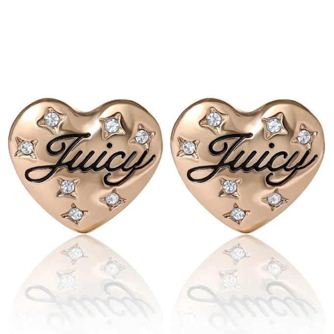 Kolczyki Juicy w kształcie serca z kryształkami Kolczyki Juicy w kształcie serca z kryształkami