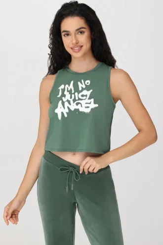 Koszulka bez rękawów „I’m No Juicy Angel”