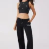 Krótki top bez rękawów Angel Couture z drobnymi kryształkami Krótki top bez rękawów Angel Couture z drobnymi kryształkami