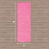Metaliczny pluszowy dywanik w panterkę, 2′ x 6′
