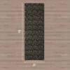 Metaliczny pluszowy dywanik w panterkę, 2′ x 6′