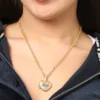 Naszyjnik z kryształowym medalionem w kształcie serca Naszyjnik z kryształowym medalionem w kształcie serca