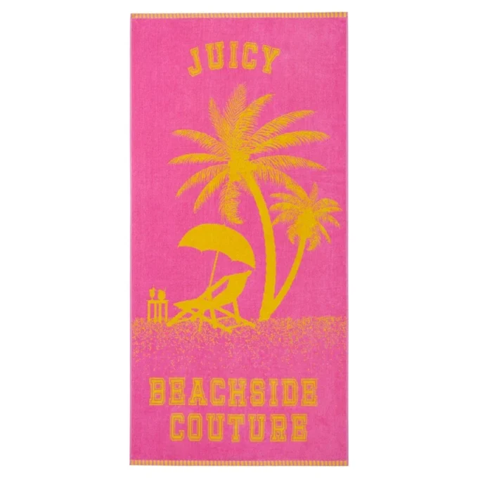 Różowy bawełniany ręcznik plażowy Beachside Couture Różowy bawełniany ręcznik plażowy Beachside Couture