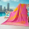 Różowy bawełniany ręcznik plażowy Beachside Couture Różowy bawełniany ręcznik plażowy Beachside Couture