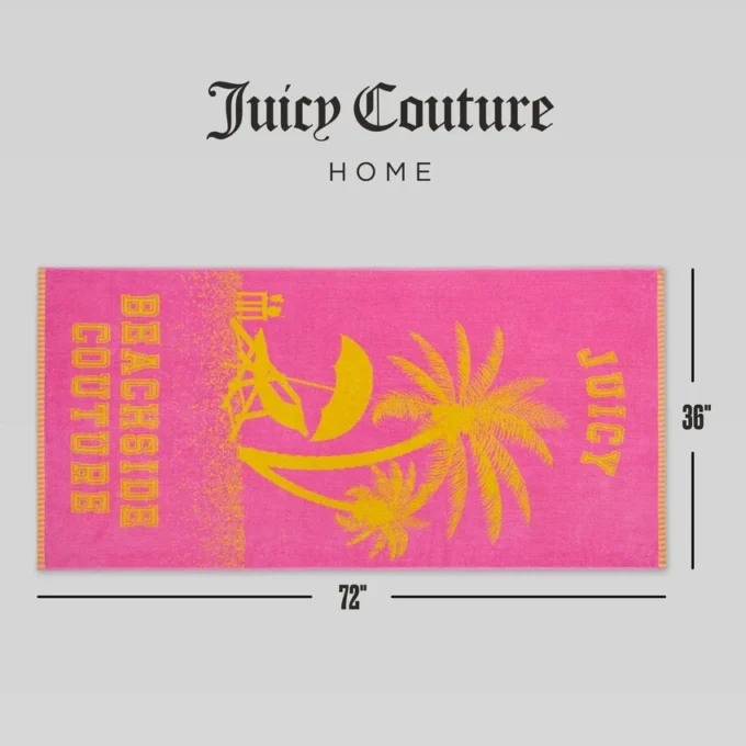 Różowy bawełniany ręcznik plażowy Beachside Couture Różowy bawełniany ręcznik plażowy Beachside Couture