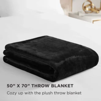 Solidny pluszowy koc