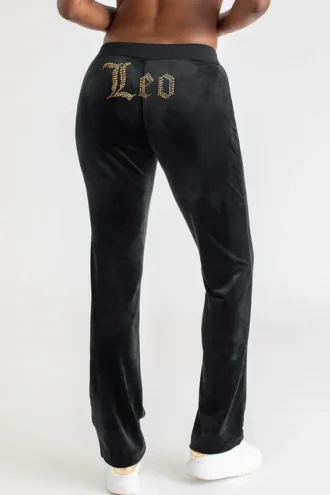 Spodnie dresowe z weluru Leo z możliwością personalizacji Big Bling Spodnie dresowe z weluru Leo z możliwością personalizacji Big Bling