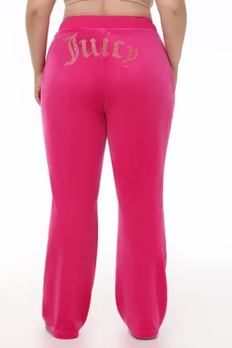 Spodnie dresowe z weluru w stylu Big Bling w rozmiarze plus size, w kolorach Technicolor, z możliwością personalizacji Spodnie dresowe z weluru w stylu Big Bling w rozmiarze plus size, w kolorach Technicolor, z możliwością personalizacji
