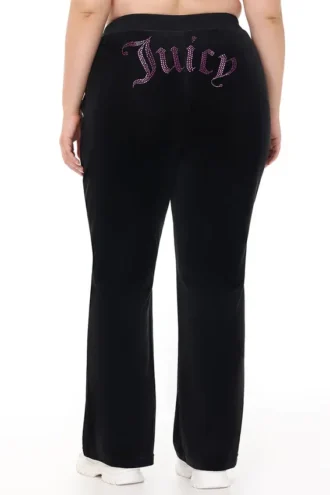 Spodnie dresowe z weluru w stylu Big Bling w rozmiarze plus size, w kolorach Technicolor, z możliwością personalizacji Spodnie dresowe z weluru w stylu Big Bling w rozmiarze plus size, w kolorach Technicolor, z możliwością personalizacji