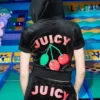 Szorty z weluru Cherry Bling Szorty z weluru Cherry Bling
