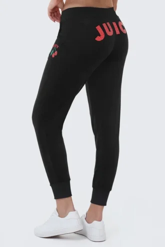 Welełrowe spodnie joggery Cherry Bling Welełrowe spodnie joggery Cherry Bling