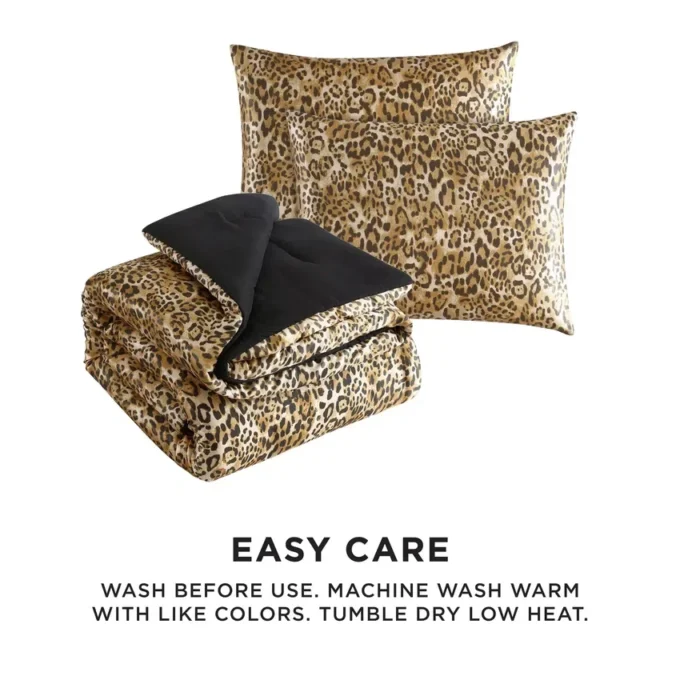 Zestaw dwustronnej kołdry Monica Leopard Satin Zestaw dwustronnej kołdry Monica Leopard Satin